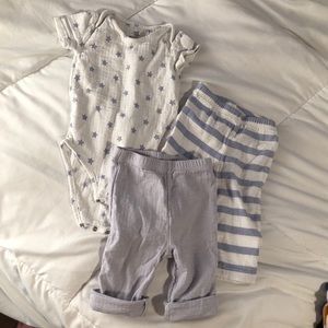 Aden Linen Onesie / Bodysuit + 2 Pants